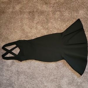 Fitted midi Little black dress with Flair